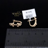 Rose gold english lock earrings #67337