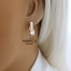 Rose gold english lock earrings #67334