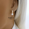Rose gold english lock earrings #67328