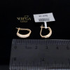 Rose gold english lock earrings #67336