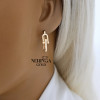 Rose gold earring #67348