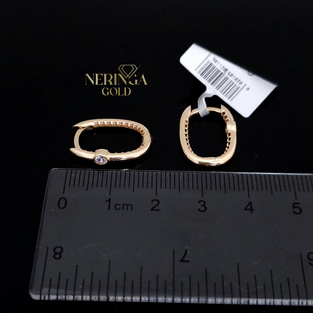 Rose gold earring #67349