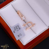 Rose gold english lock earrings #67330