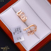 Rose gold english lock earrings #67332