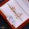 Rose gold english lock earrings #67333