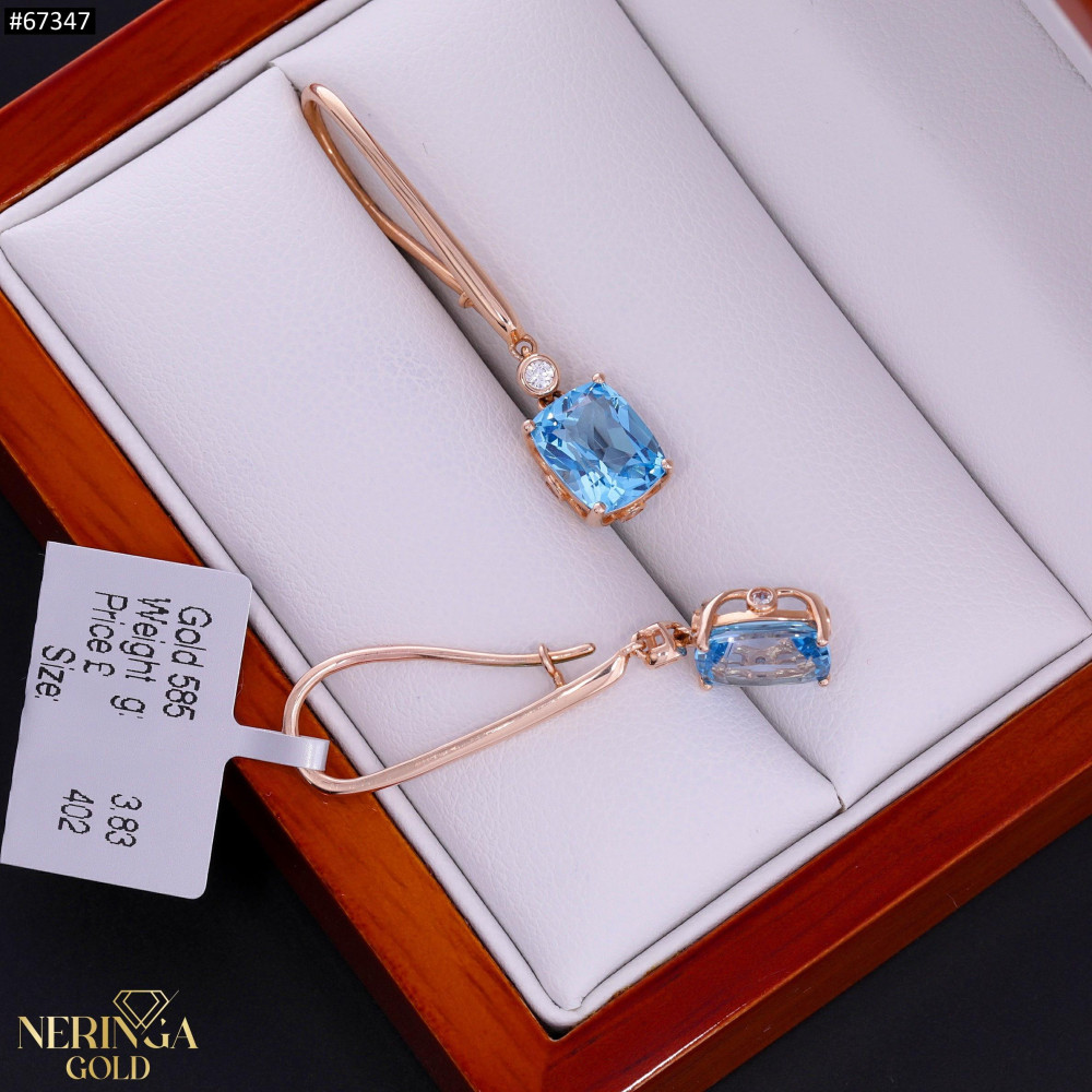 Rose gold earring #67347