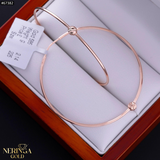 Rose gold hoop earrings #67382