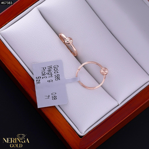 Rose gold hoop earrings #67383