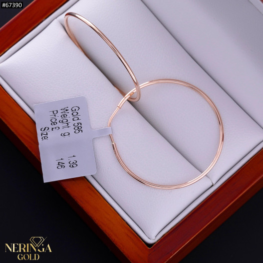 Rose gold hoop earrings #67390