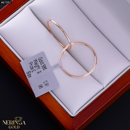 Rose gold hoop earrings #67392