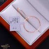 Rose gold hoop earrings #67395