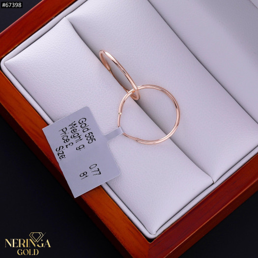 Rose gold hoop earrings #67398