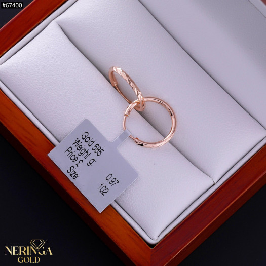 Rose gold hoop earrings #67400