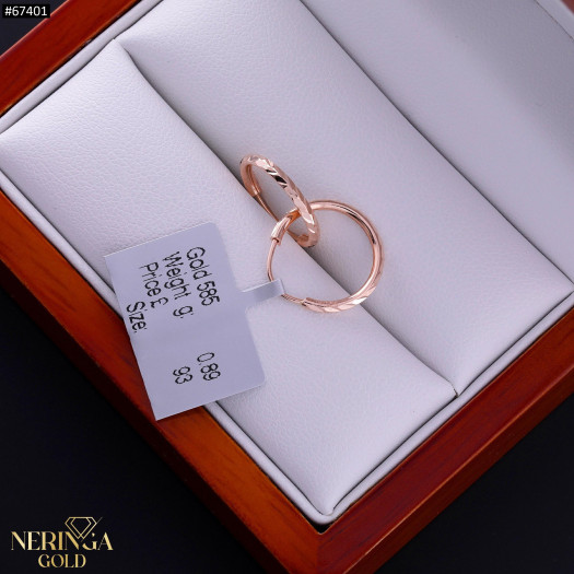Rose gold hoop earrings #67401