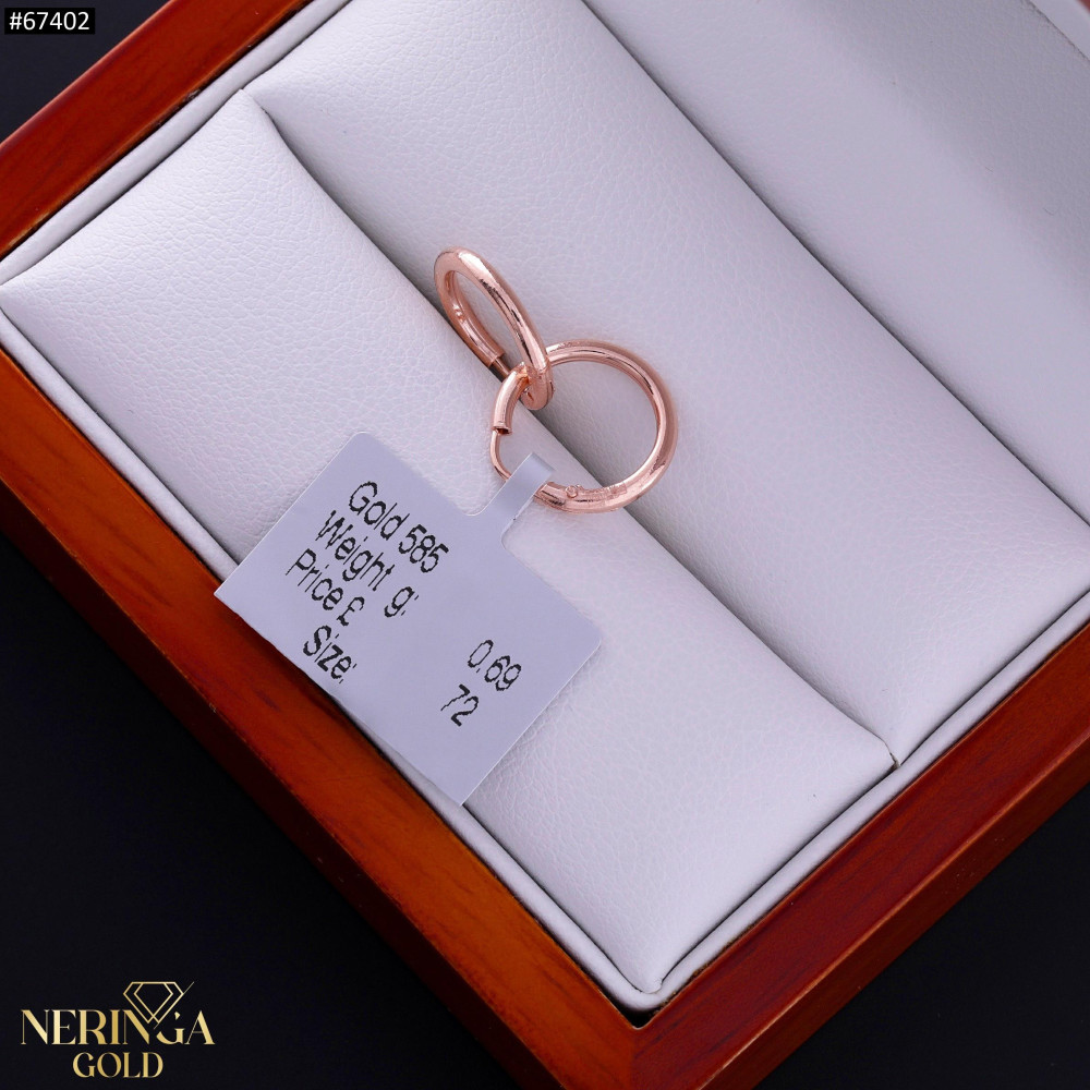 Rose gold hoop earrings #67402