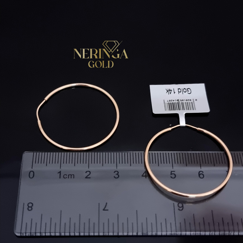 Rose gold hoop earrings #67390
