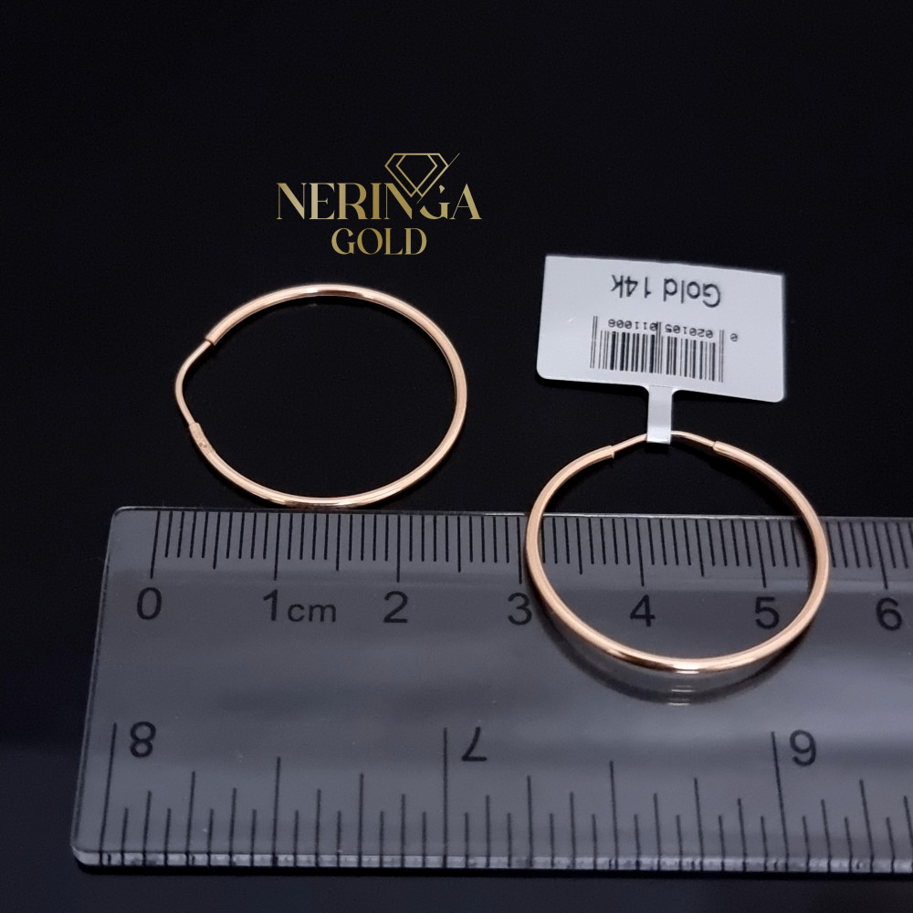 Rose gold hoop earrings #67397
