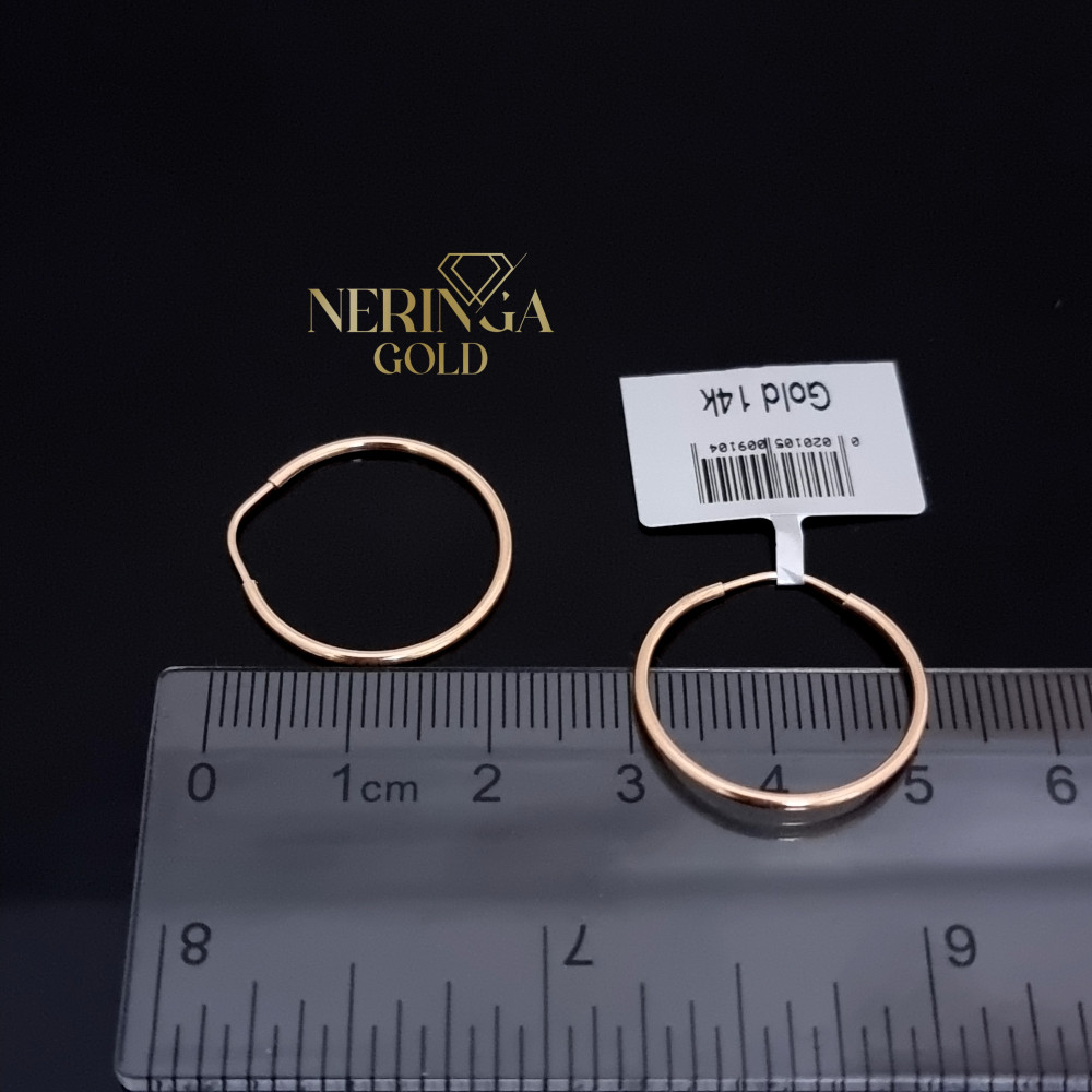 Rose gold hoop earrings #67393