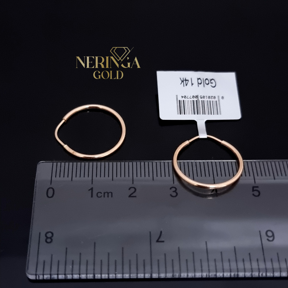 Rose gold hoop earrings #67398