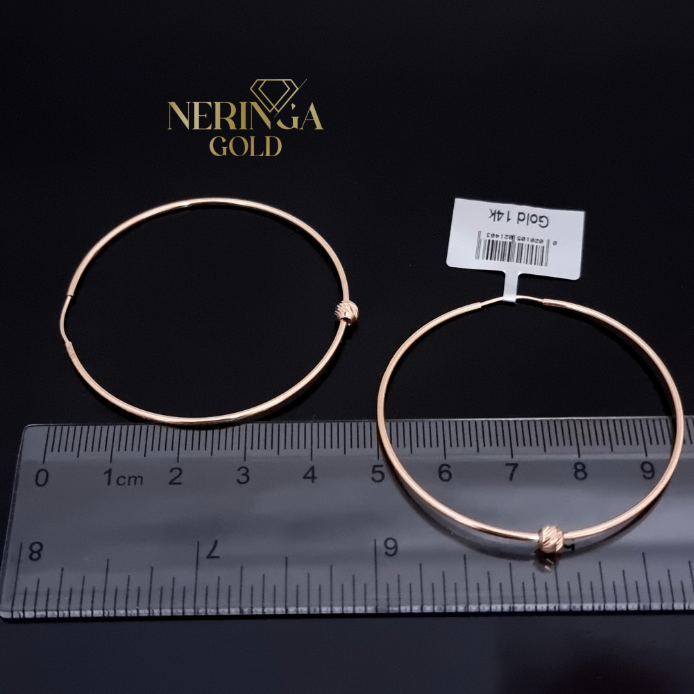 Rose gold hoop earrings #67382