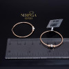 White rose gold hoop earrings #67380