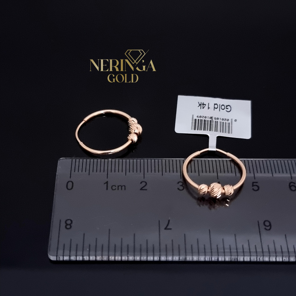 Rose gold hoop earrings #67378