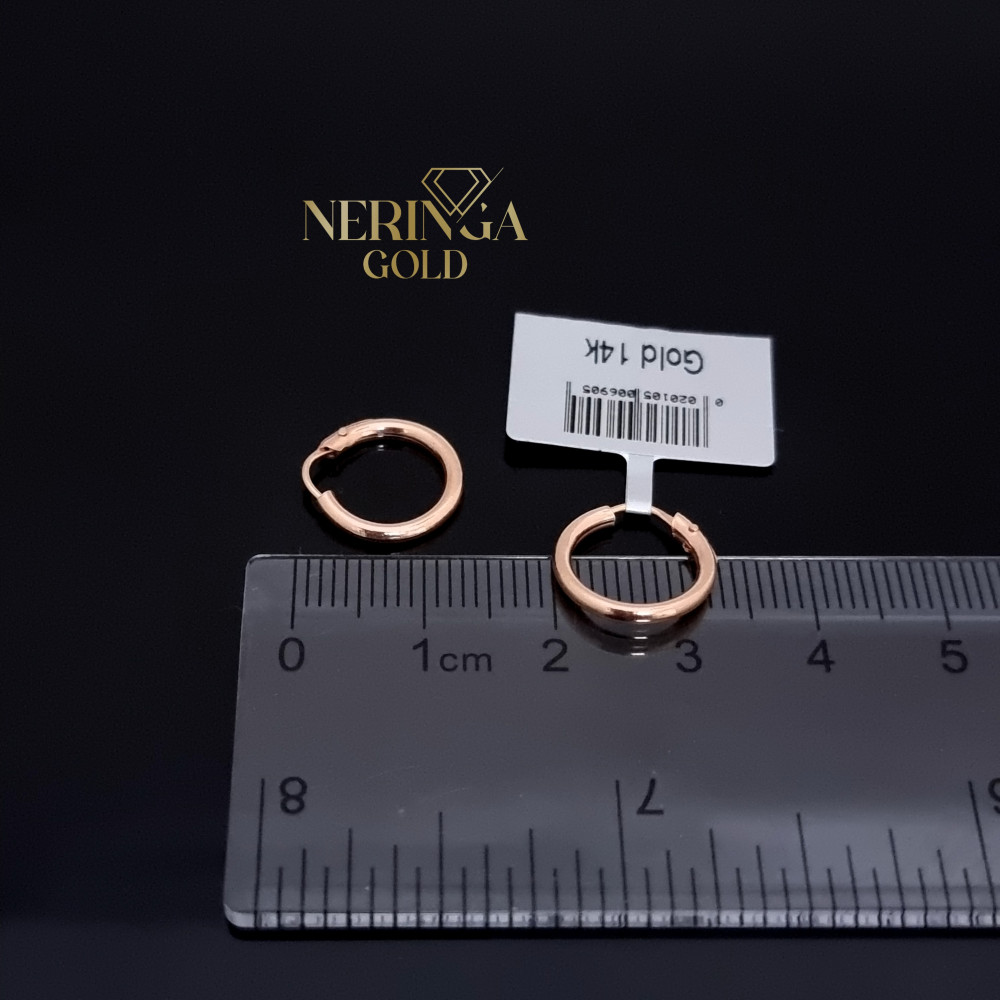 Rose gold hoop earrings #67403