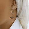 Rose gold hoop earrings #67393