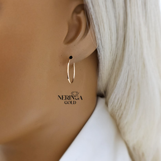 Rose gold hoop earrings #67398