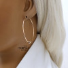 Rose gold hoop earrings #67382