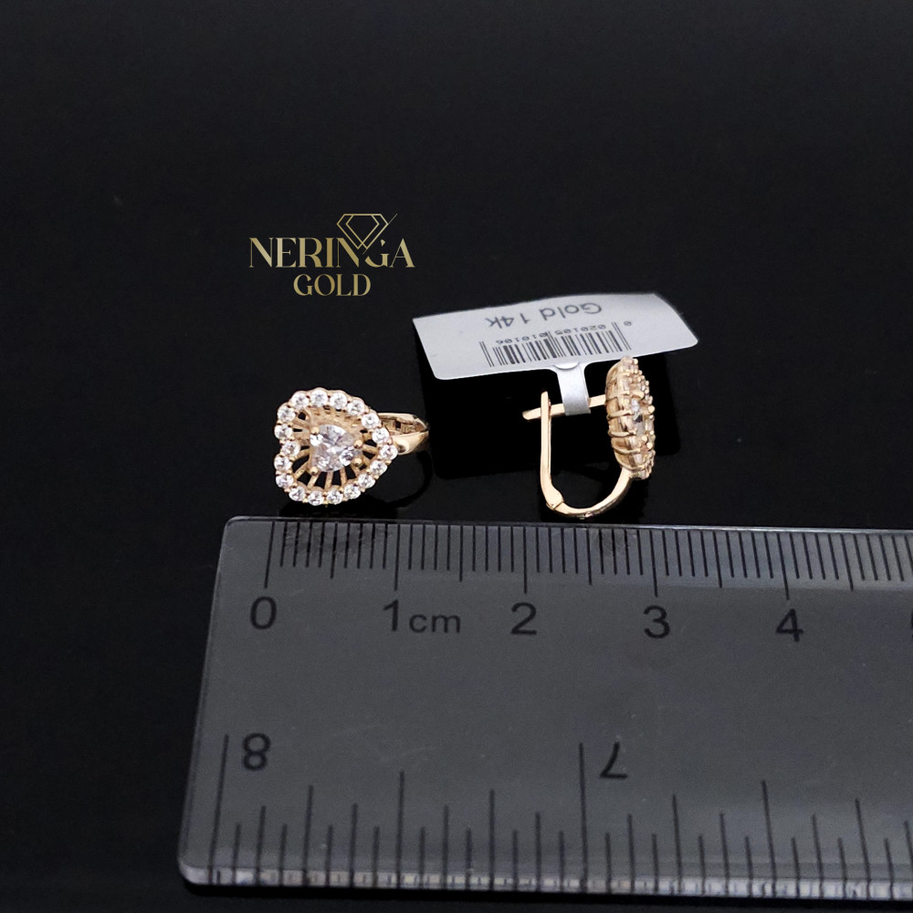 Rose gold children earrings #67497