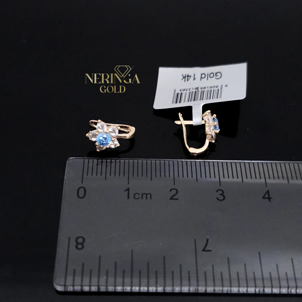 Rose gold children earrings #67499