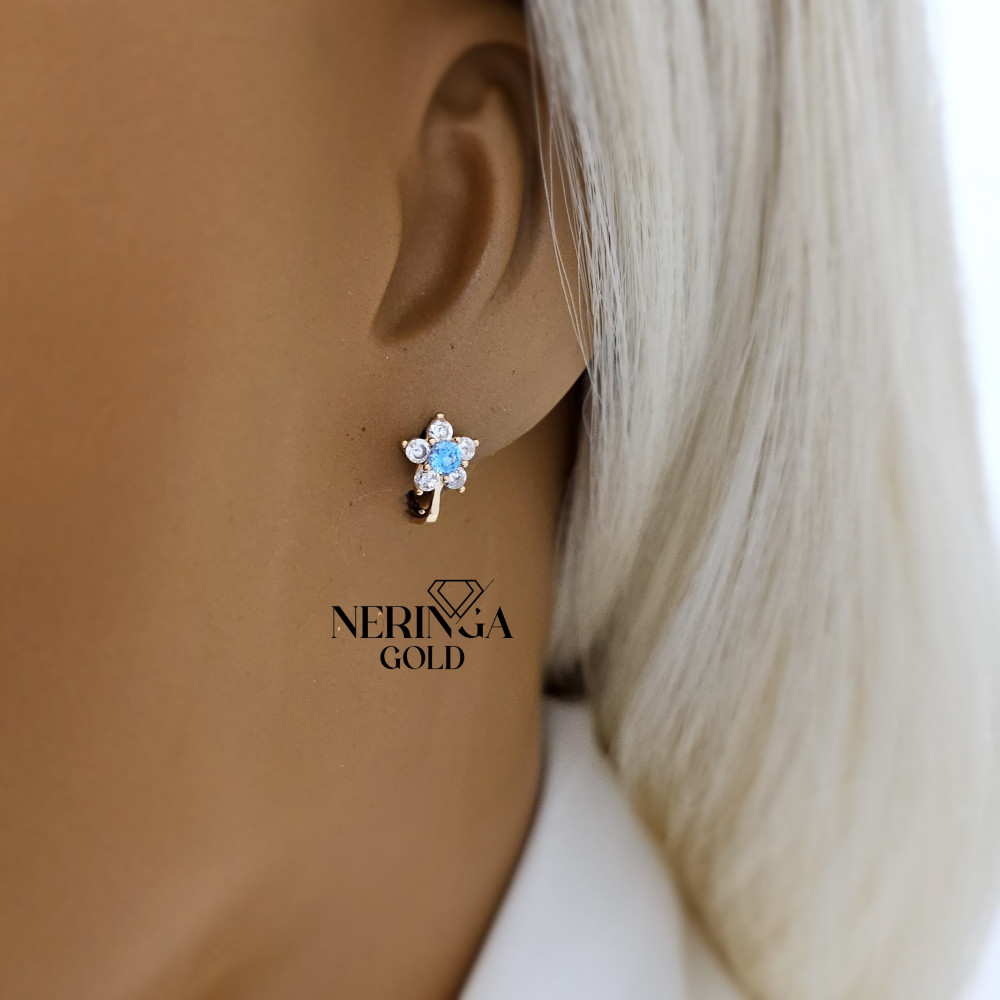 Rose gold children earrings #67499