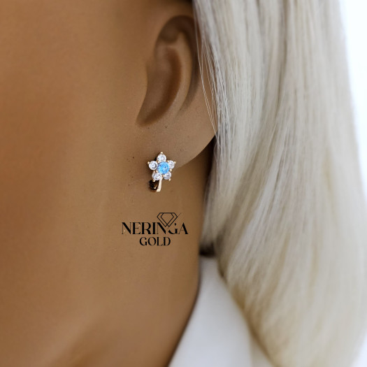 Rose gold children earrings #67499