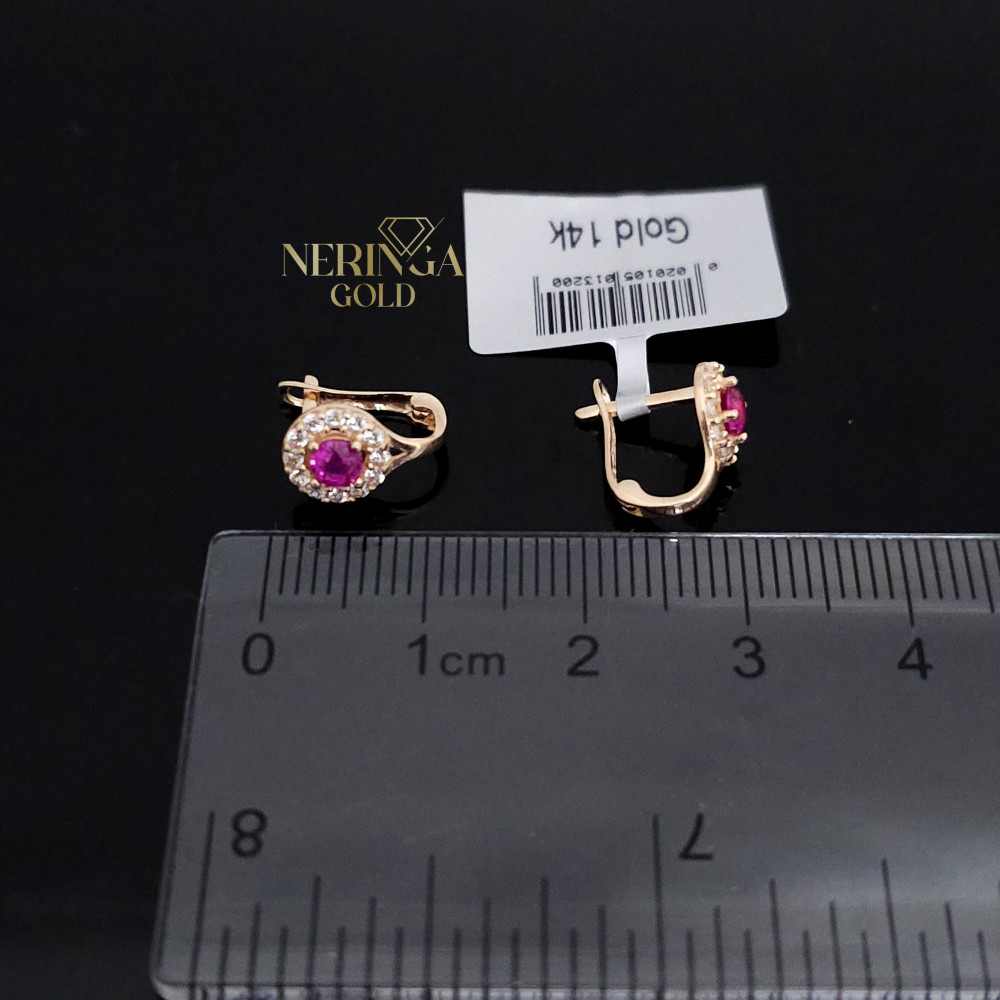 Rose gold children earrings #67502