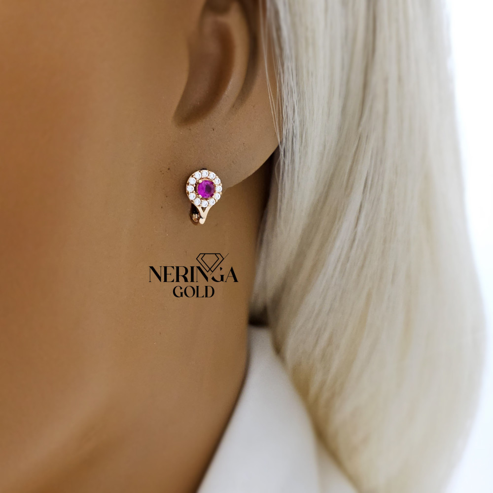 Rose gold children earrings #67502