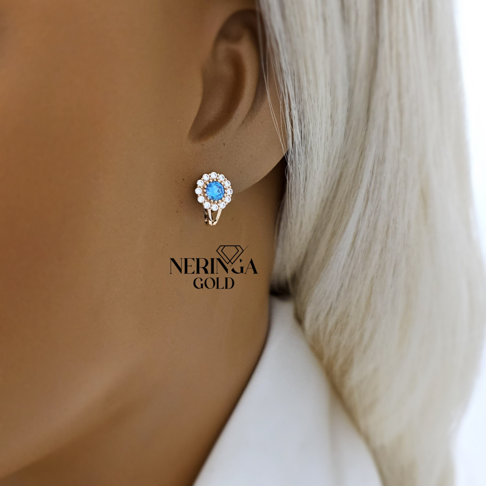 Rose gold children earrings #67505