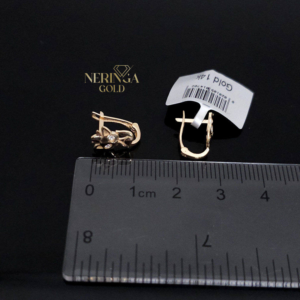 Rose gold children earrings #67486