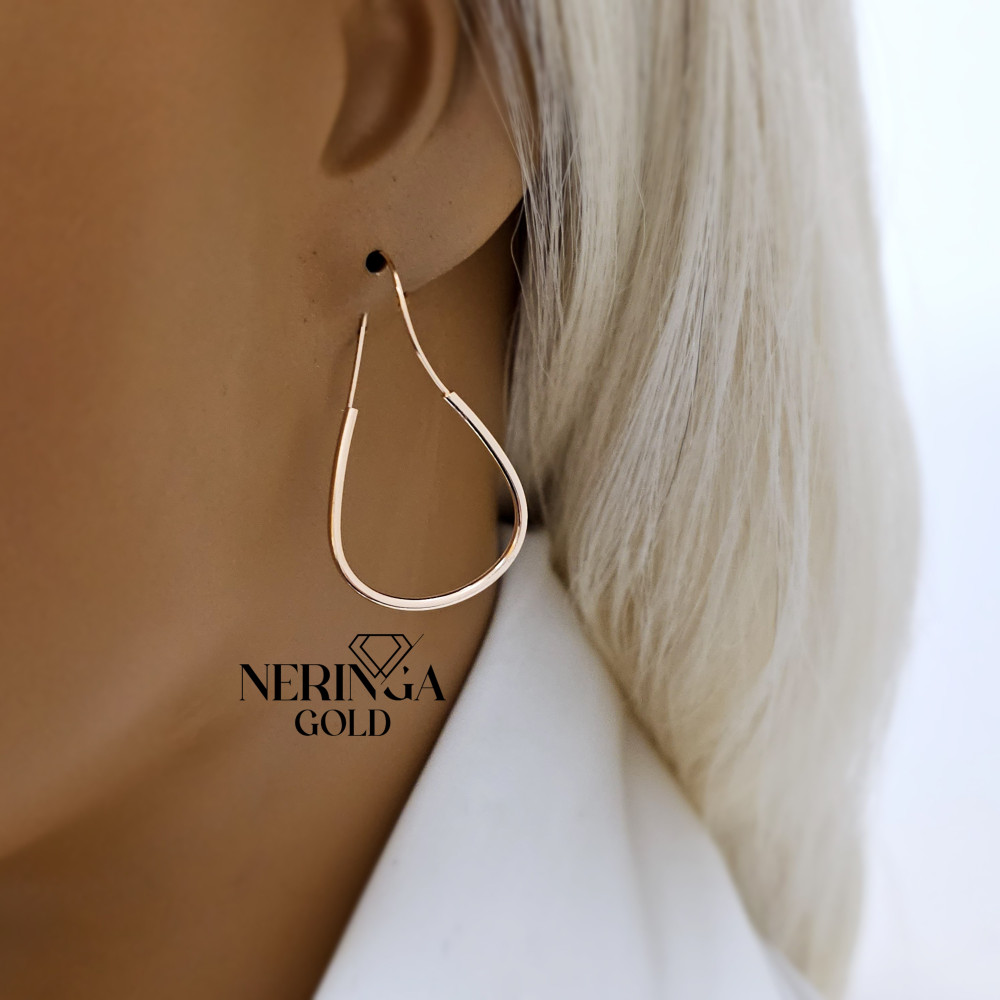 Rose gold earring #67405