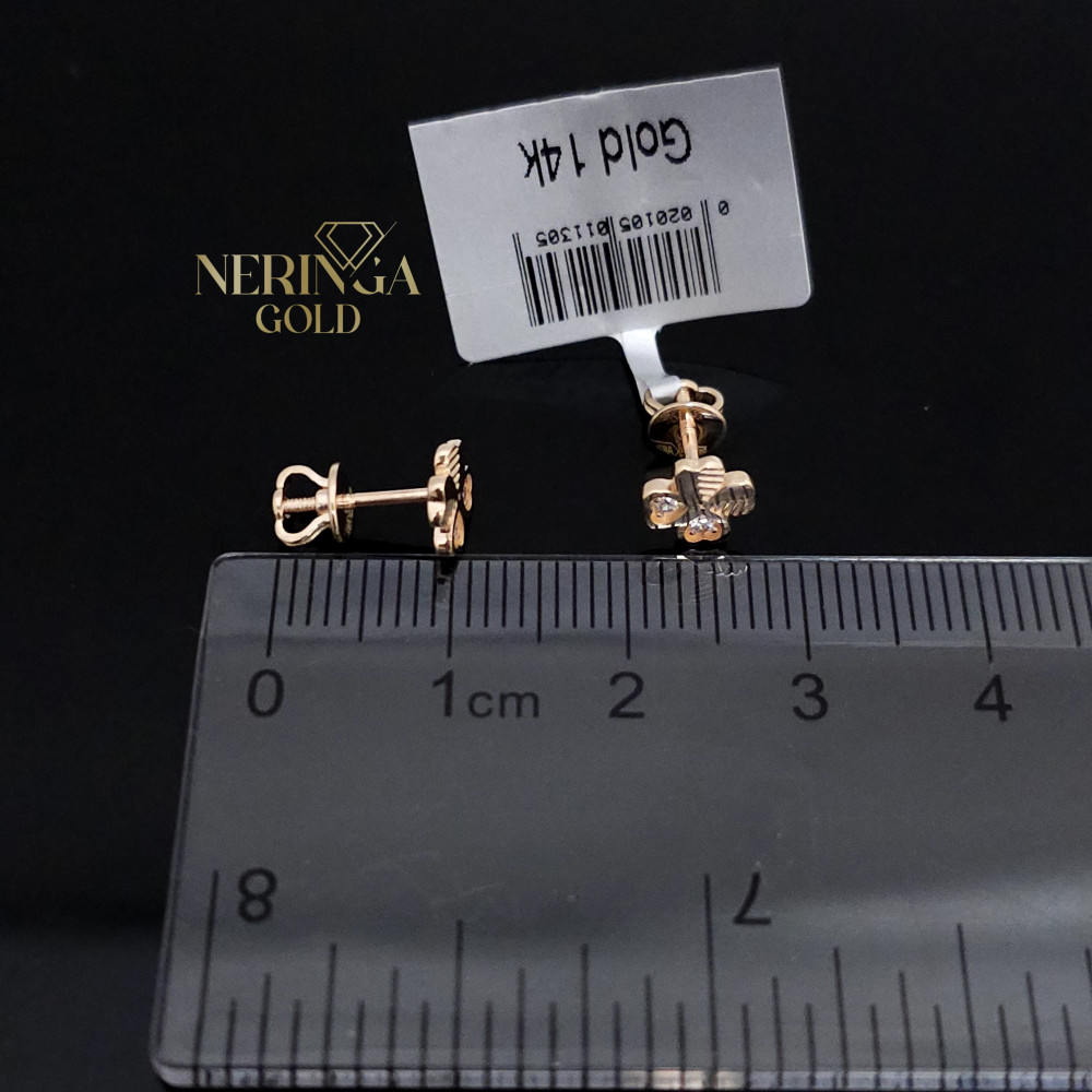 Rose gold stud earrings #67479