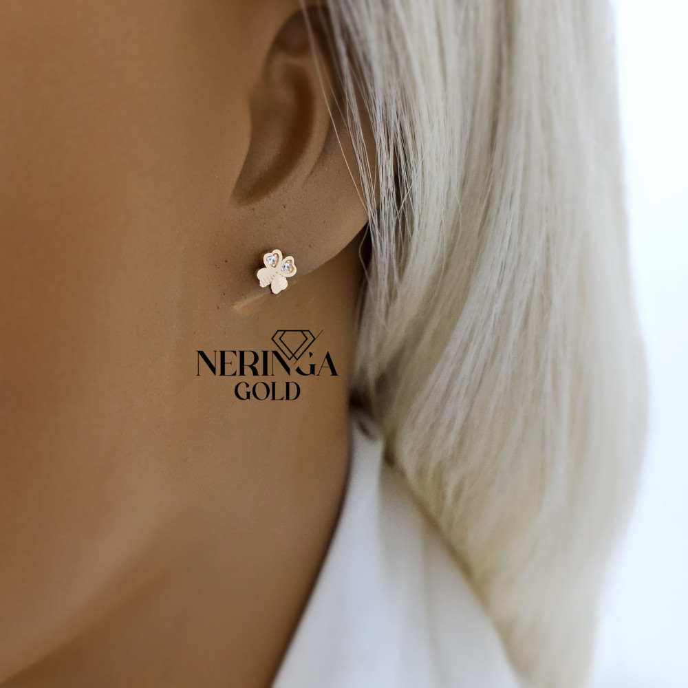 Rose gold stud earrings #67479