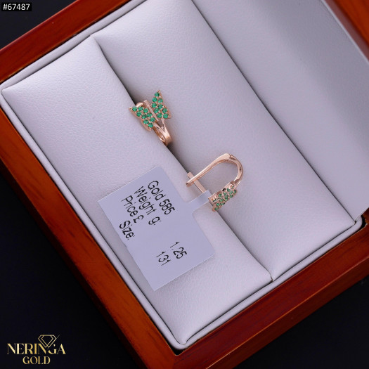 Rose gold children earrings #67487