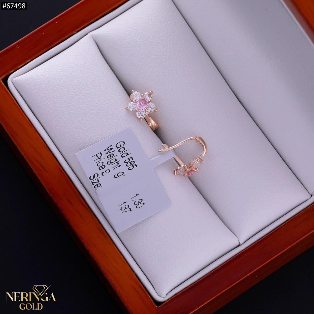 Rose gold children earrings #67498