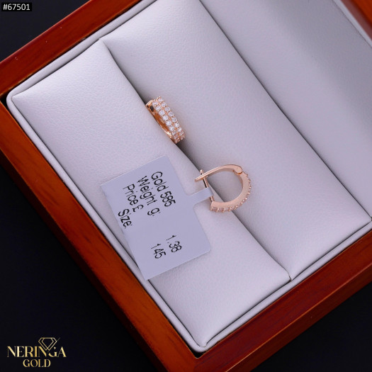 Rose gold children earrings #67501