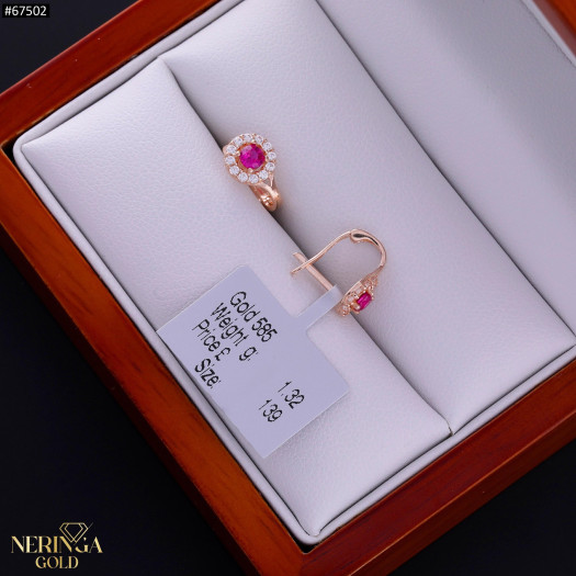 Rose gold children earrings #67502