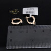 Rose gold english lock earrings #67519