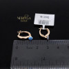 Rose gold english lock earrings #67521
