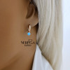 Rose gold english lock earrings #67521