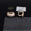 Rose gold english lock earrings #67507