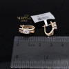 Rose gold english lock earrings #67513